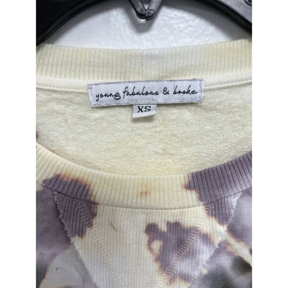 Young Fabulous & Broke Tie-Dye Top Tie Dye Black Top XS - Picture 2 of 3